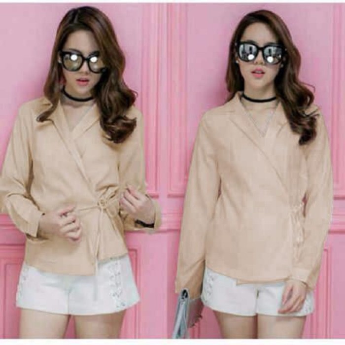 BLAZER -  [Blazer NiCOLE Cream SW] blazer wanita wolly crepe cream