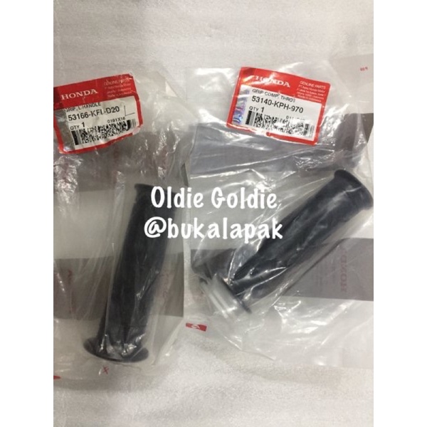 Hand Grip Kanan Kiri Karisma Supra X 125 Lama Batman PNP Semua Bebek Ori 53140-KPH-970 53166-KFL-D20