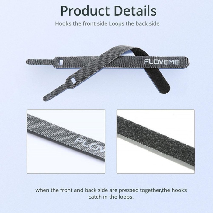 

PEREKAT-PENGIKAT- FLOVEME VELCRO CABLE TIE ORGANIZER CORD HOLDER STRAP PENGIKAT KABEL -PENGIKAT-
