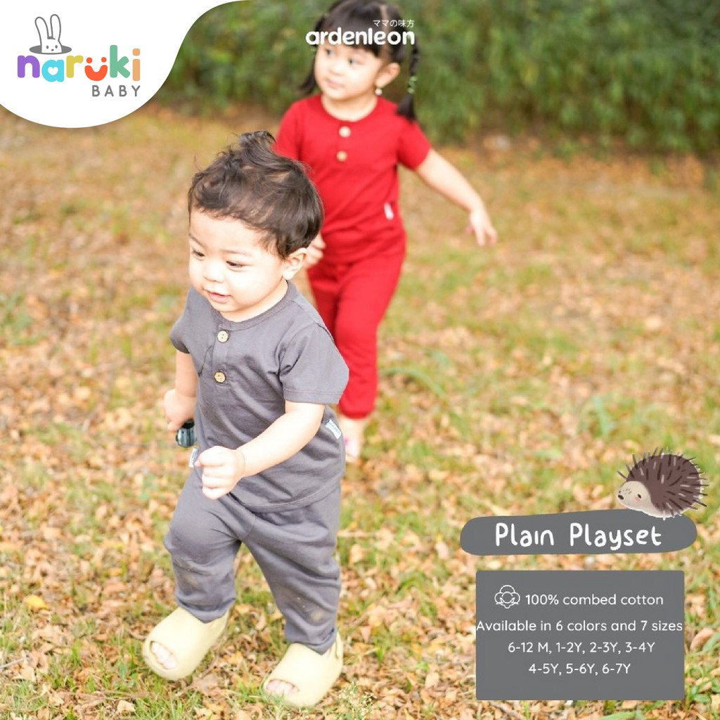 Ardenleon Plain Playset Long Arden Leon Baju Setelan Panjang Anak Laki-laki