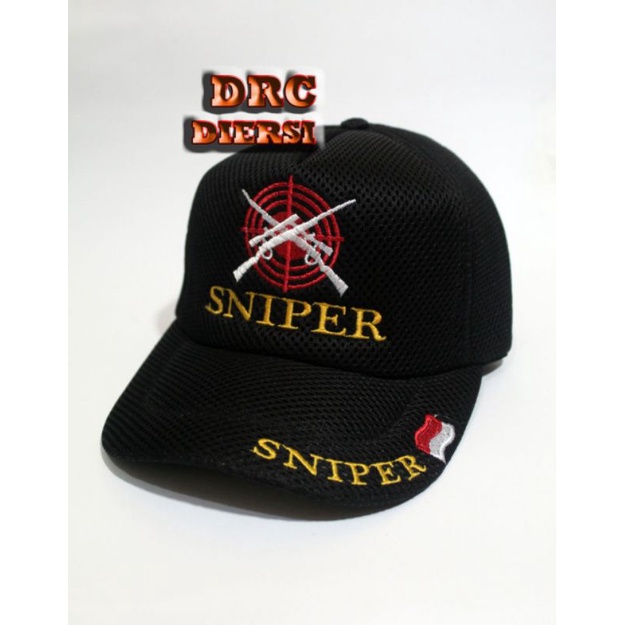 DIERSI STORE TOPI DOUBLE MESH BORDIR SNIPER/TOPI SNIPER BORDIR/TOPI SNIPER