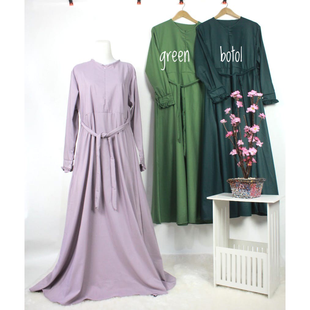 GAMIS TOYOBO POLOS BASIC HILMIA PREMIUM ANEKA WARNA SERAGAMAN TERBARU M L XL XXL