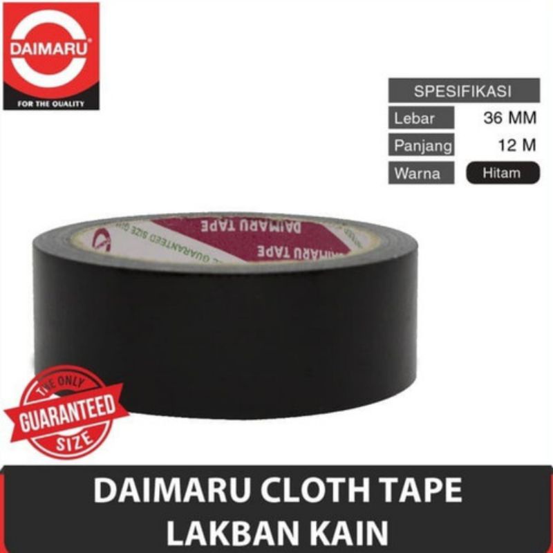 Lakban Kain Hitam Daimaru 1 1/2 Inch