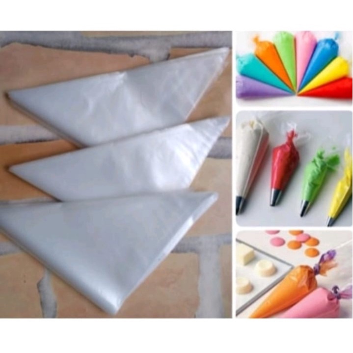 Spuit wilton lokal 10pcs motif berbeda + 10pcs plastik segitiga