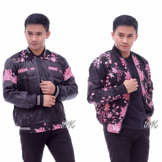 Jaket batik bolak balik trendy fashion