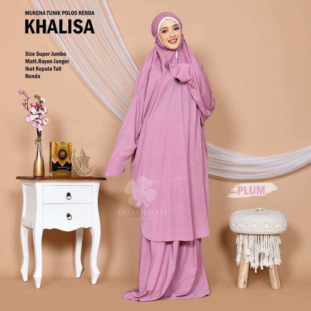 Mukena Bali Berlengan HDM Polos Renda                                           ⠀                   