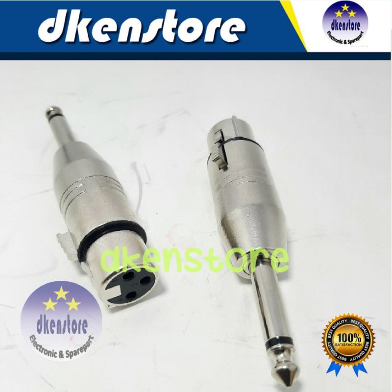 Jek sambung konverter canon xlr female to akai 6.5mm mono STX SMAM