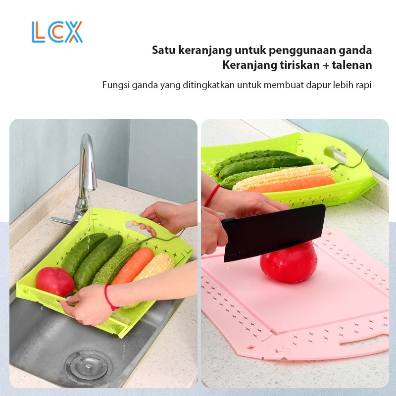 LCX Alas Pemotong Sayuran / Talenan Dapur Serbaguna Talenan Dapur Plastik VS-48