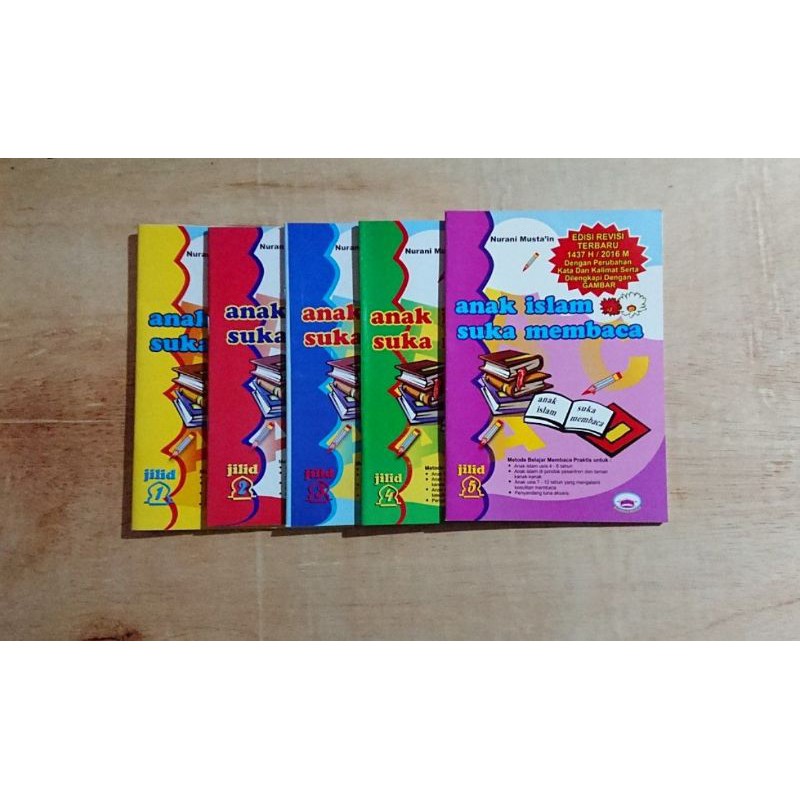 Buku Latihan Anak Membaca Latin AISM (Anak Islam Suka Membaca) jilid 1-5