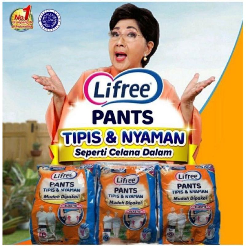 Lifree popok celana dewasa adult M / L / XL kemasan renceng