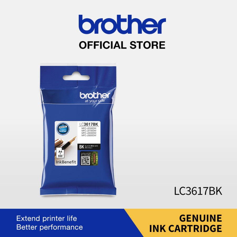 Brother Ink Catrigde LC3617.BK - Tinta Printer LC3617 Hitam 100% ORIGINAL