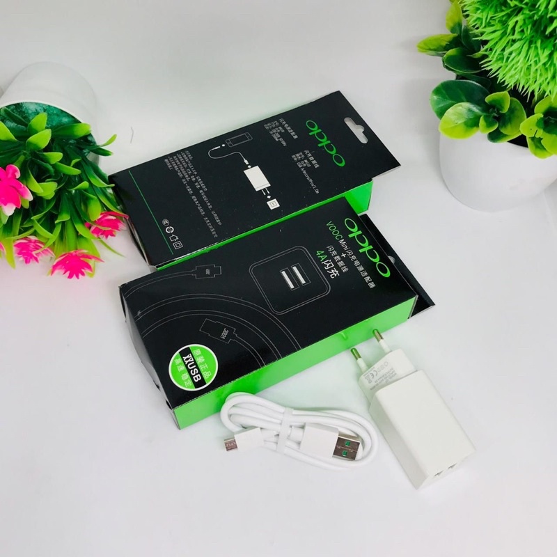 Charger Vooc 2usb Samsung Oppo Vivo Charger Branded 4A Vooc