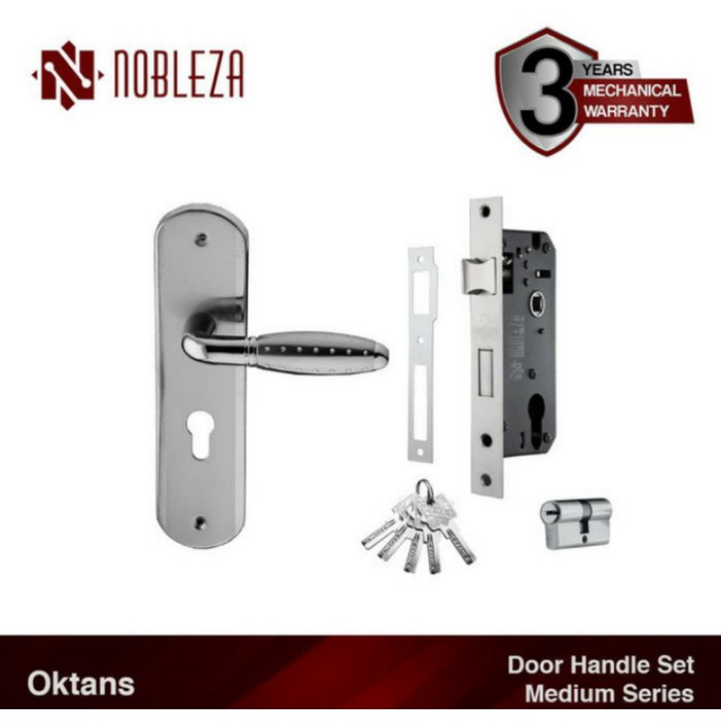 Handle Medium Oktans Nobleza/Handle Pintu Set Nobleza/Gagang Pintu