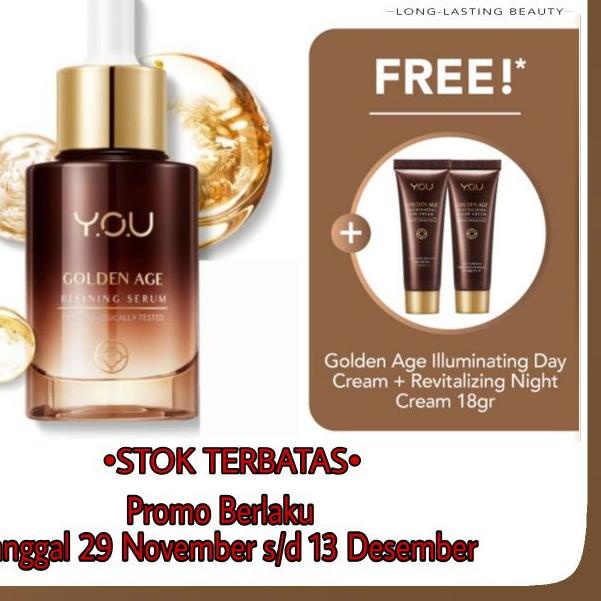 ✿ You Golden Age Series Paket 3 in 1 Refining Serum/Day/Night Cream 18gr ➴