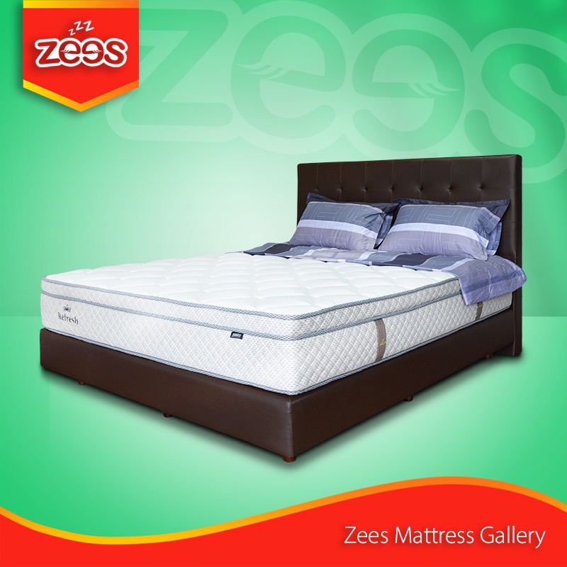 Jual Zees Spring Bed Kasur Refresh off white Orthopedic, Full Set