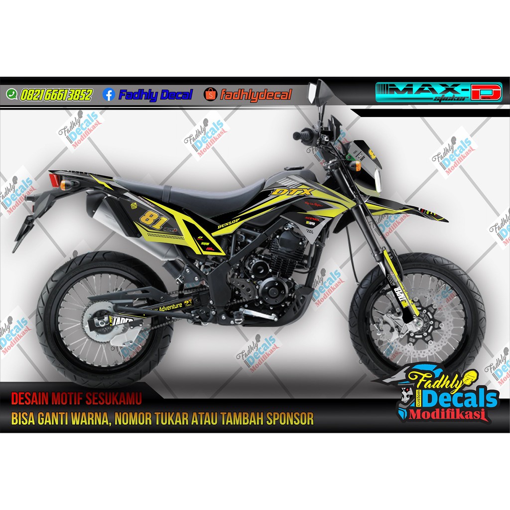 (PROMO) Decal Dtracker Kuning Stabilo Abu Keren Sticker Fullbody