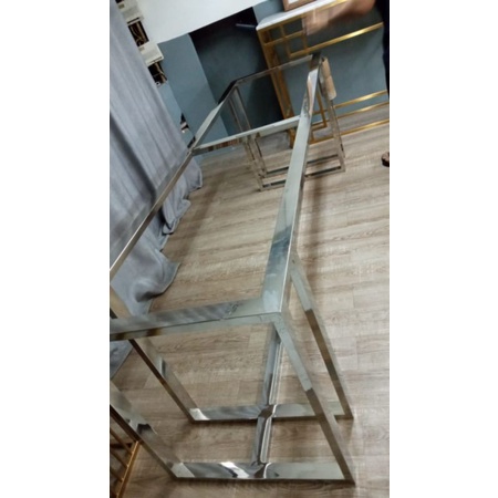 stainless gold/kaki meja stainless/kaki meja stainless gold/meja kantor/meja makan/mejacafe/stainles