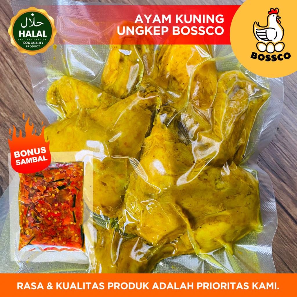 Ayam Goreng Bumbu Kuning 1Ekor + Sambal/ sambel / cabai/ cabe ( ayam goreng kuning frozen food makanan beku ayam kuning ayam ungkep bumbu kuning premium tanpa pengawet halal frosen food makanan cepat saji )