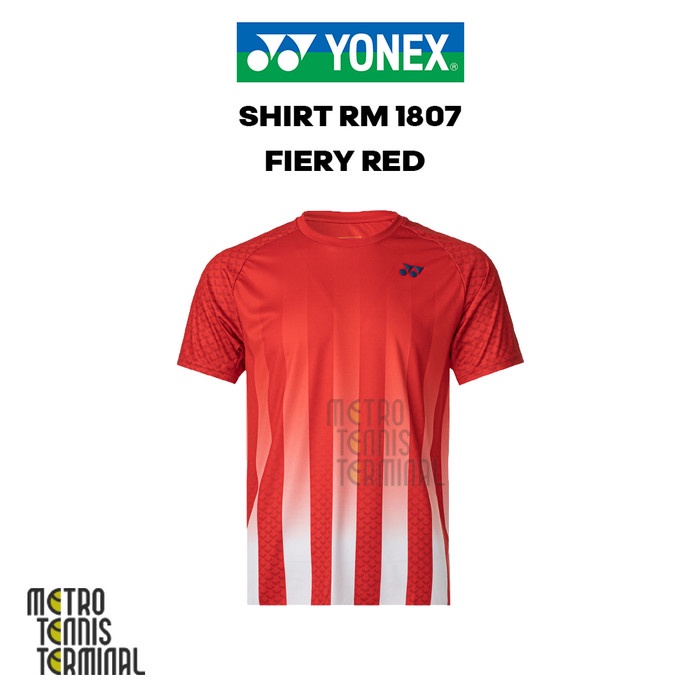 Yonex Shirt RM 1807  Kaos Yonex Badminton Original  - Fiery Red XL