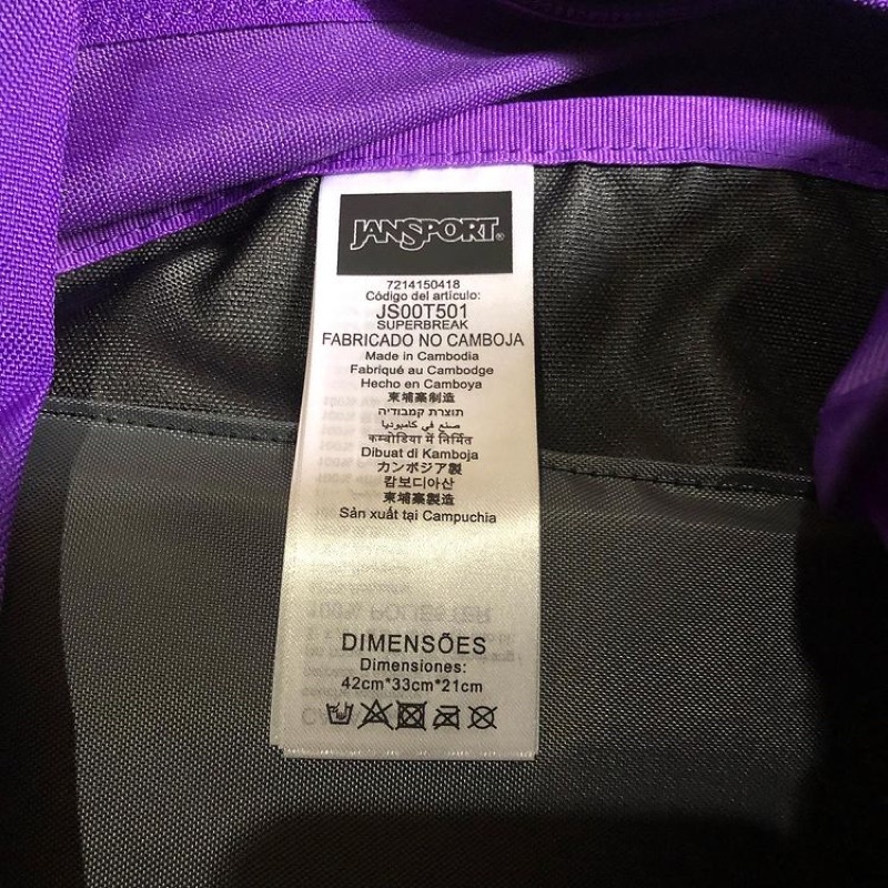Tas Ransel / Backpack Jansport Superbreak Signature Purple Original