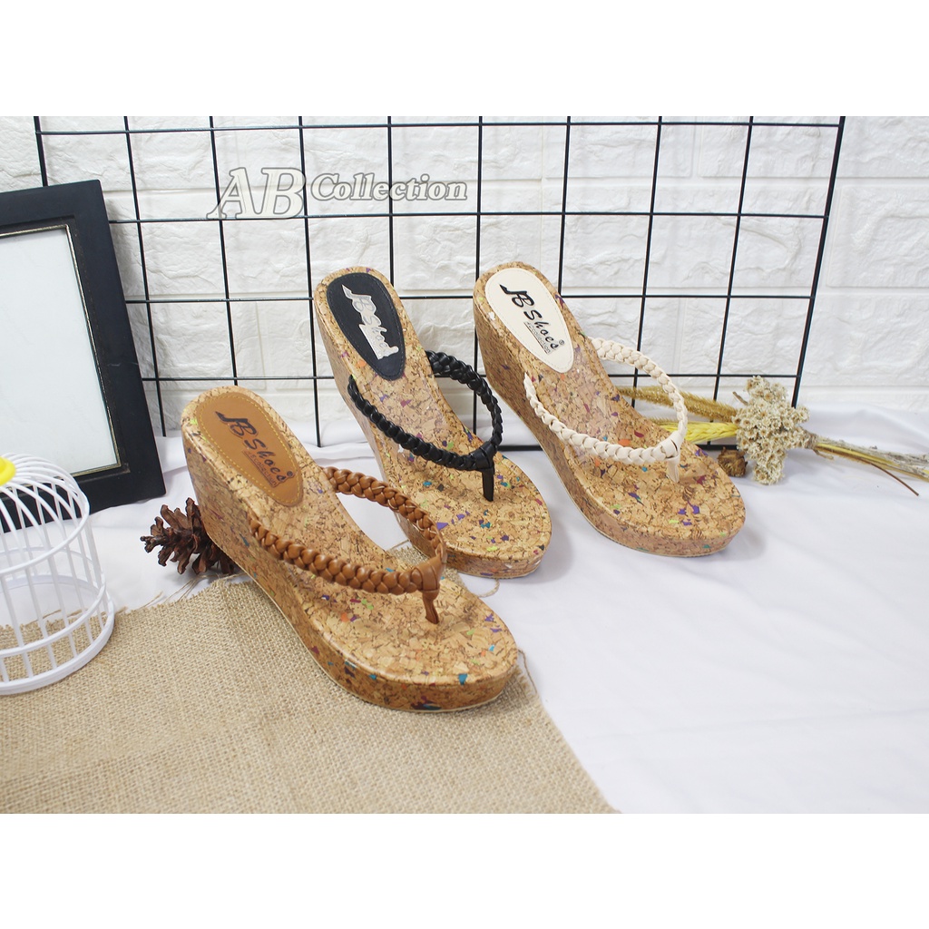 Promo Sandal Wanita Wedges Jepit Kepang JD 03