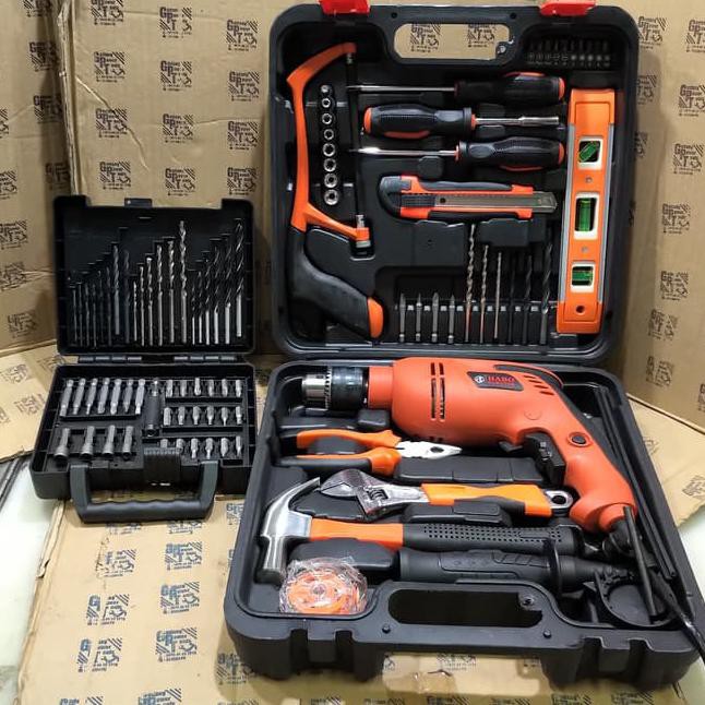 Paket Mesin Bor Tangan Tool Kit Tool box Tool Set Mata Bor 50pc