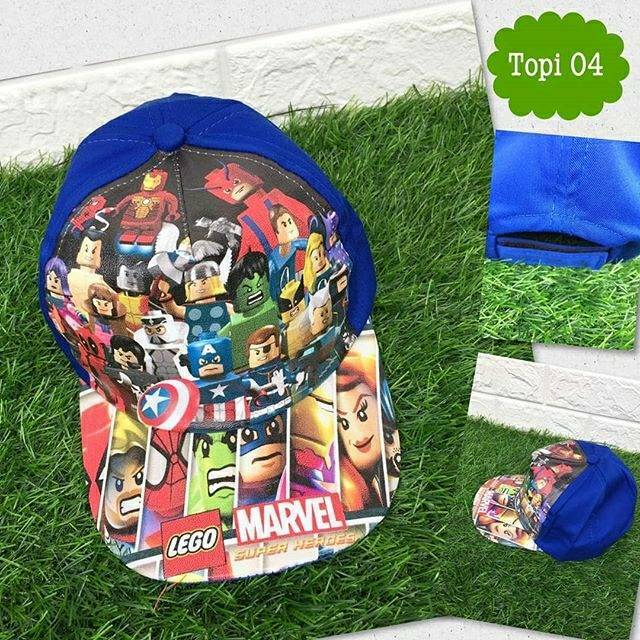 Topi Spiderman unicorn avangers lego capten america