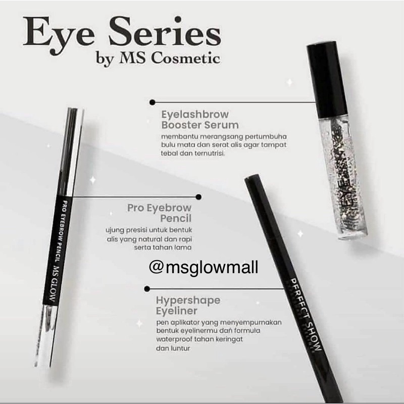 Ms Glow Pensil Alis Eye Liner dan Maskara