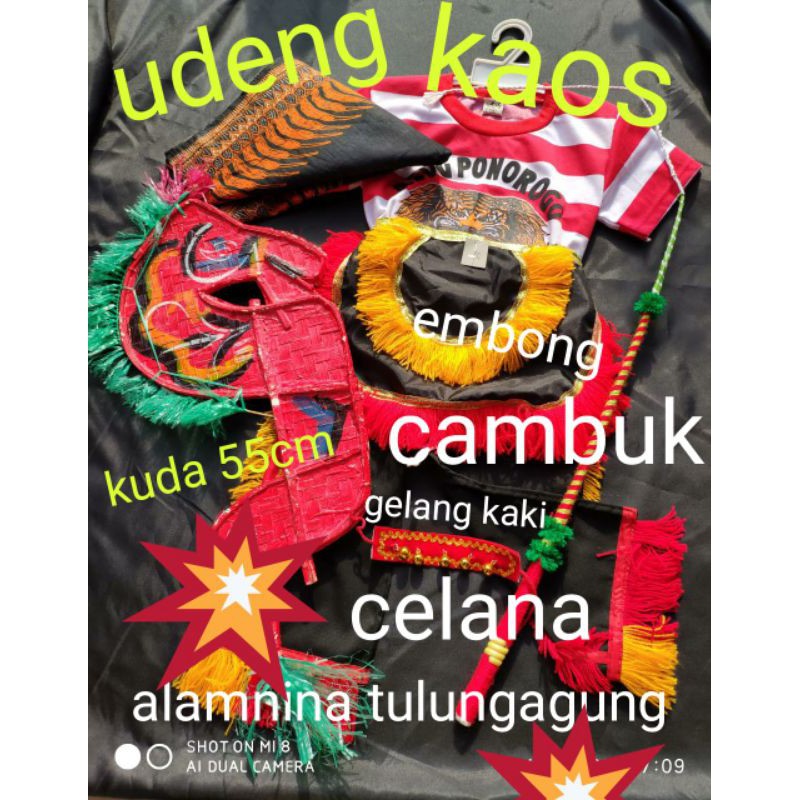 setelan koas reog Ponorogo kuda lumping cambuk udeng embong
