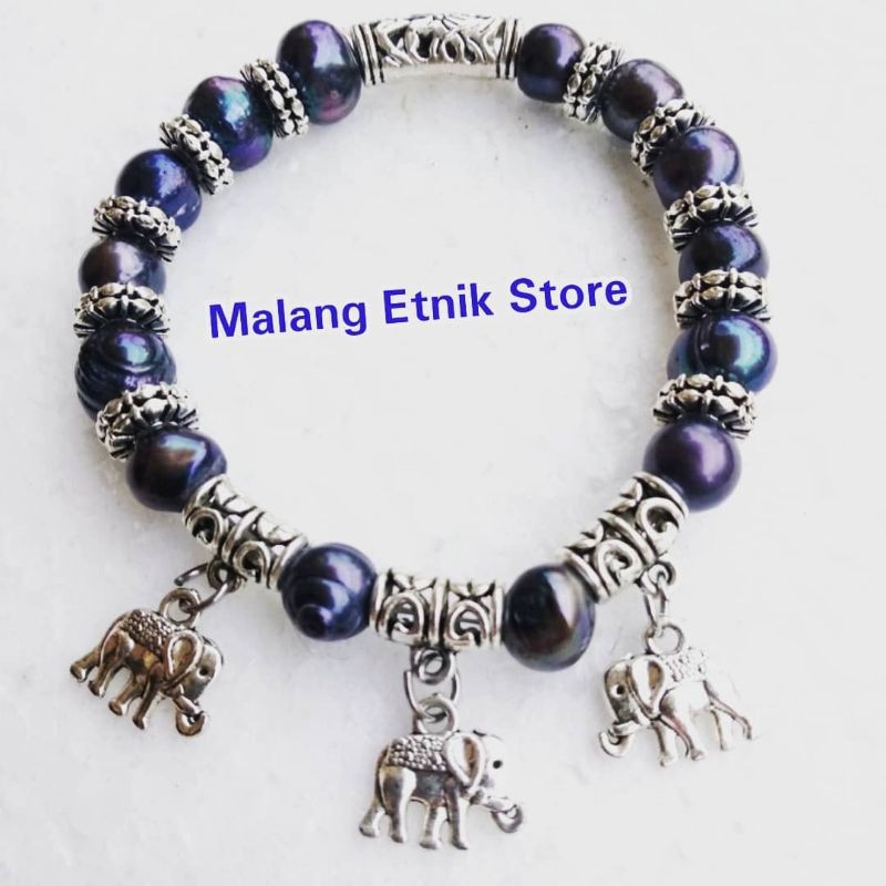 GELANG MUTIARA HITAM AIR TAWAR KHAS LOMBOK