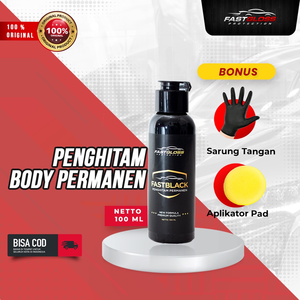 Jual Black Magic Penghitam Body Motor Permanen 100ml Bonus Pad Aplikator And Sarung Tangan 3178