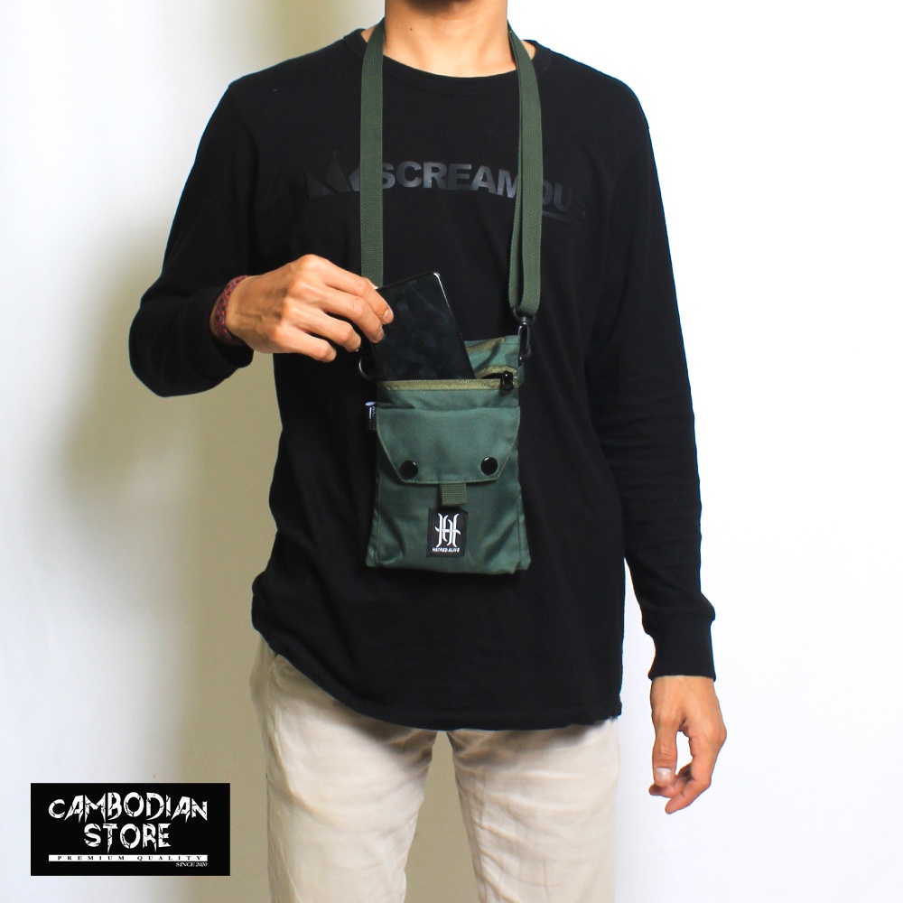 Tas Selempang Mini Pria Wanita Sling Bag Pouch Unisex Casual Tas Hp Multifungsi Phone Bag Weistbag S