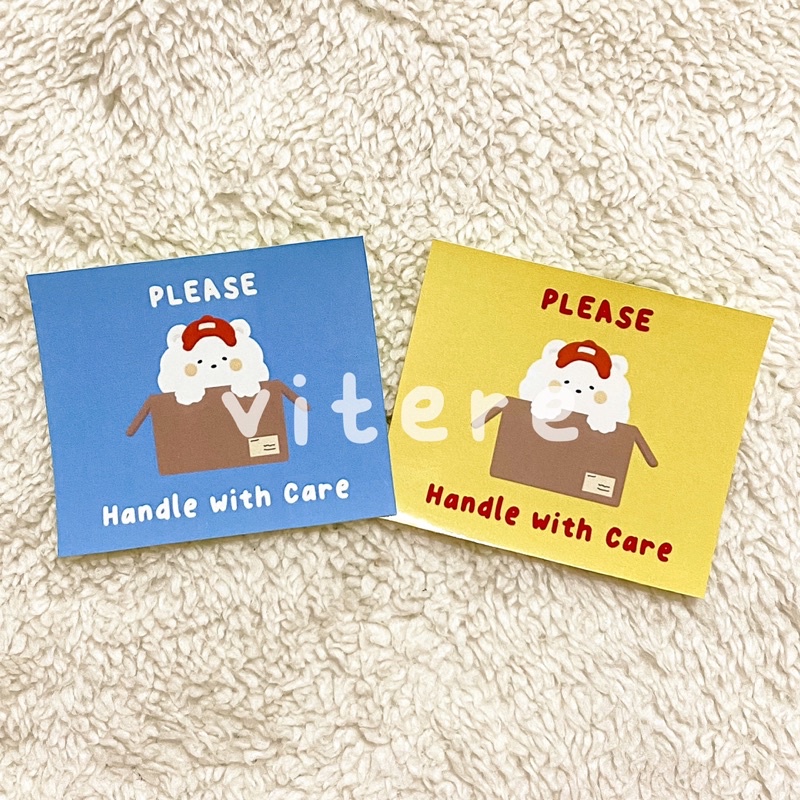 Sticker Handle with Care lucu Sticker Seal Packaging Sticker Fragile Sticker Packaging Lucu Sticker