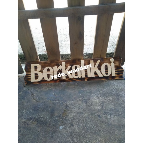 Papan Nama Kayu Alami Papan Nama Toko Huruf Kayu Papan Nama Tulisan Timbul