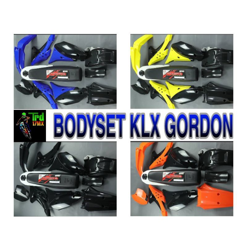 Bodyset klx gordon biru kuning hitam orange