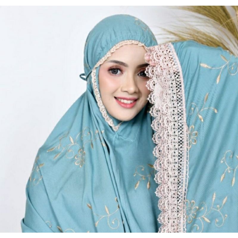 mukena dewasa grasella terbaru/mukena terlaris katun rayon/mukena dewasa elegan tahun 2022