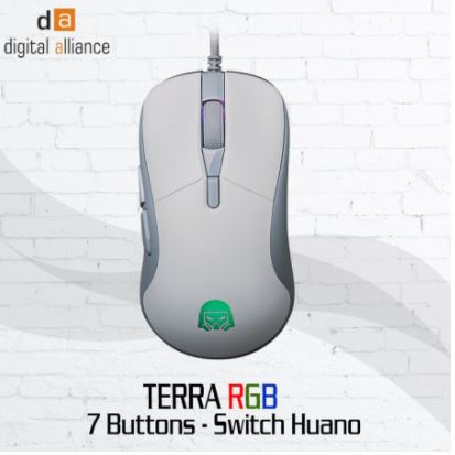 Mouse digital alliance da wired usb 2.0 gold optical 22.5G 7d 66ips 1Khz 12000dpi rgb Terra