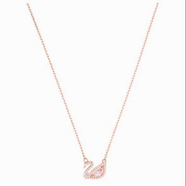 Swan pink rosegold necklace