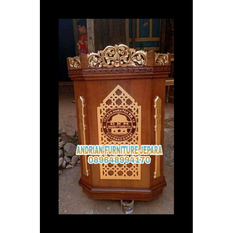 mimbar masjid jati furniture jepara