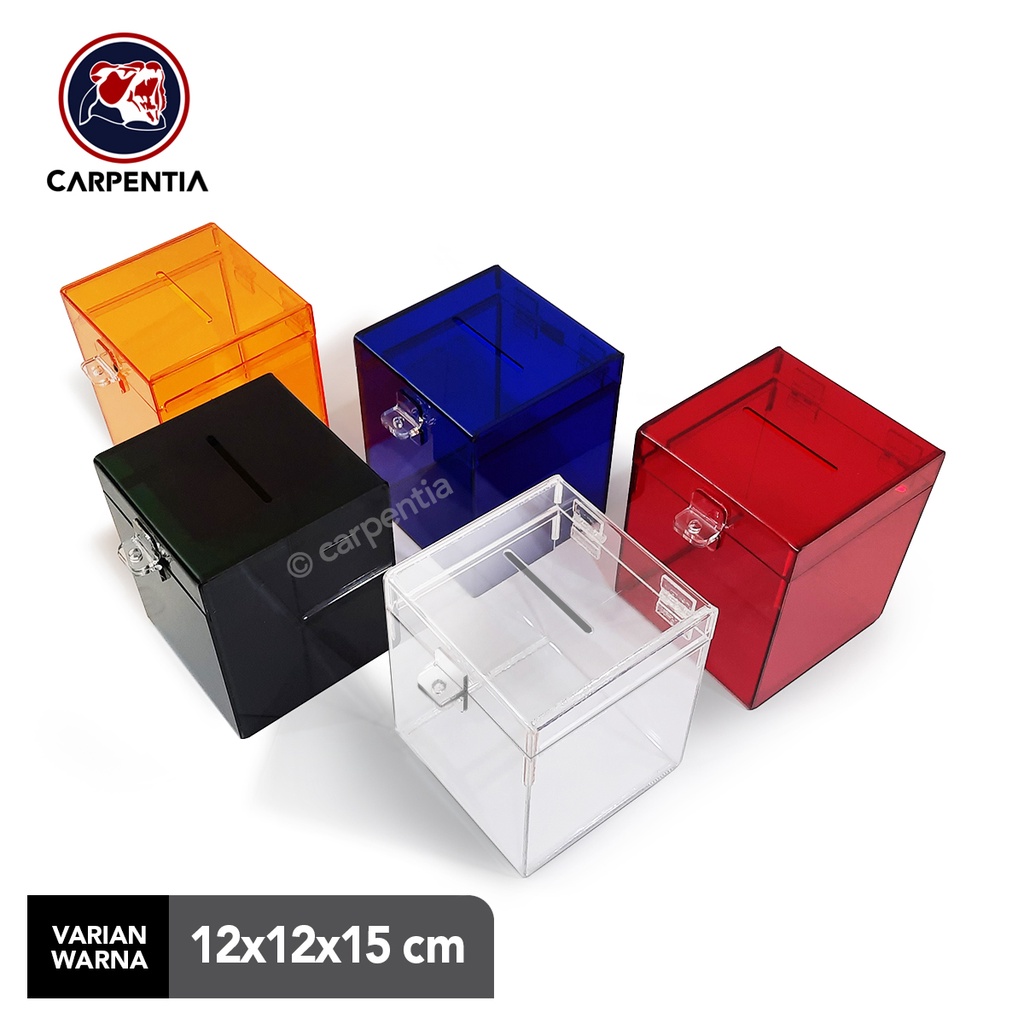 

Carpentia Kotak Amal Acrylic/Kotak Saran Akrilik 12x12x15 cm - Varian Warna - Tipe A