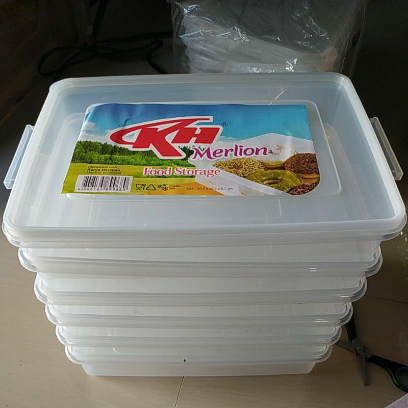 Tempat Donat 3900 ml /Toples Donat ukuran+-30,4x20,2x6,7cm /Toples Penyimpanan KH Merlion/Food stora