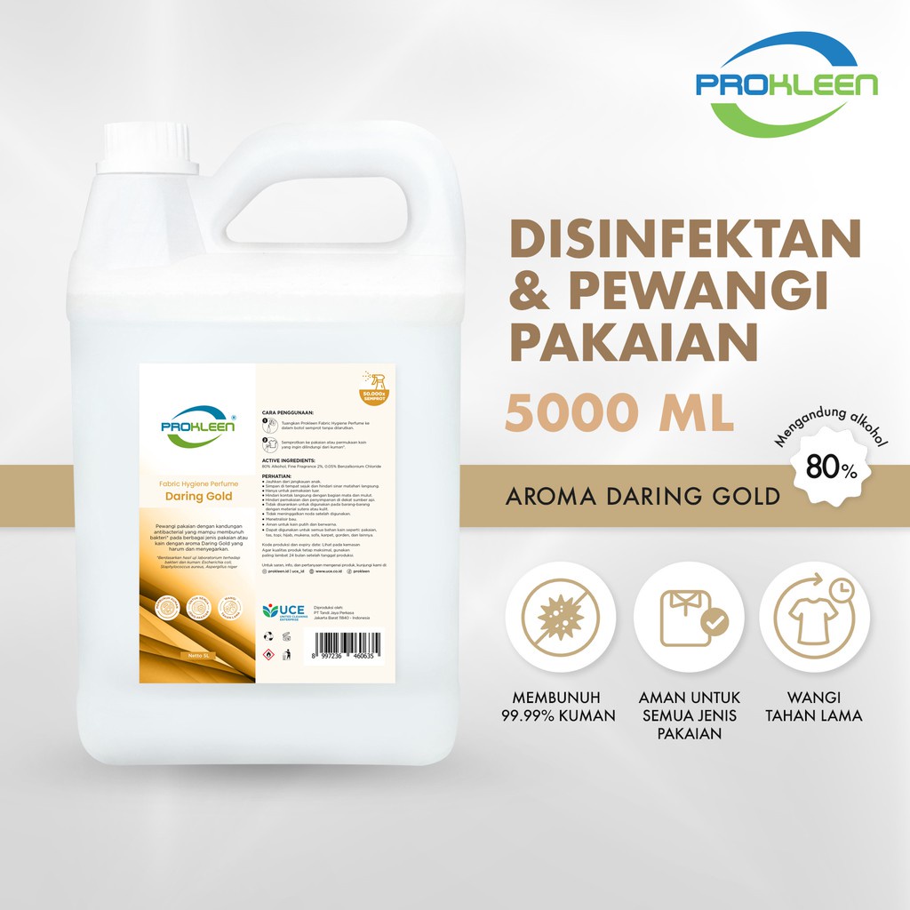 PARFUM Pewangi Pakaian PROKLEEN Fabric Spray Antibacterial Parfum Laundry 5Liter