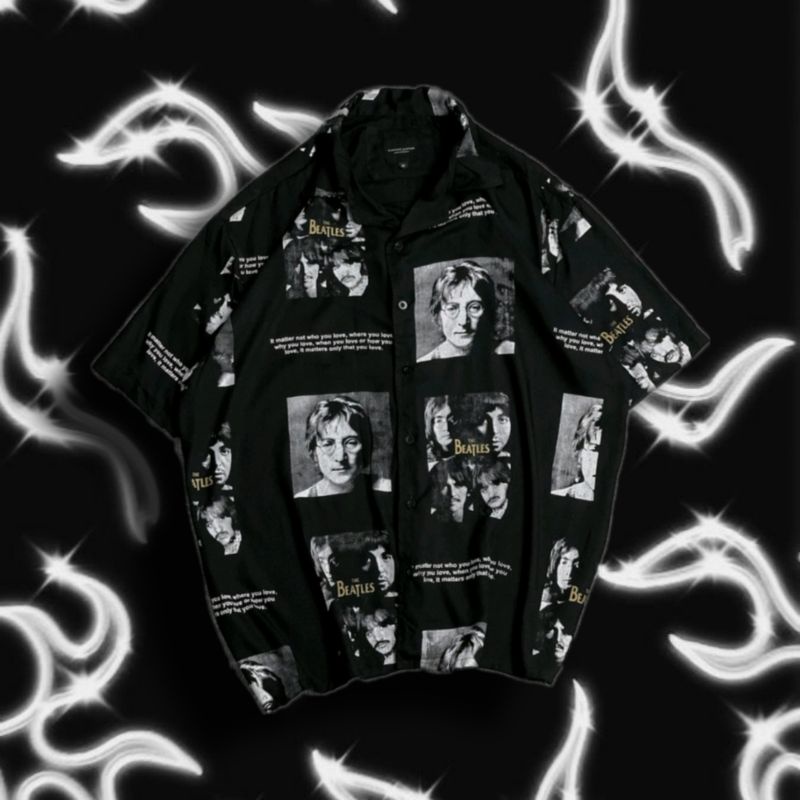 kemeja - Korean style Pria , The Beatles aesthetic