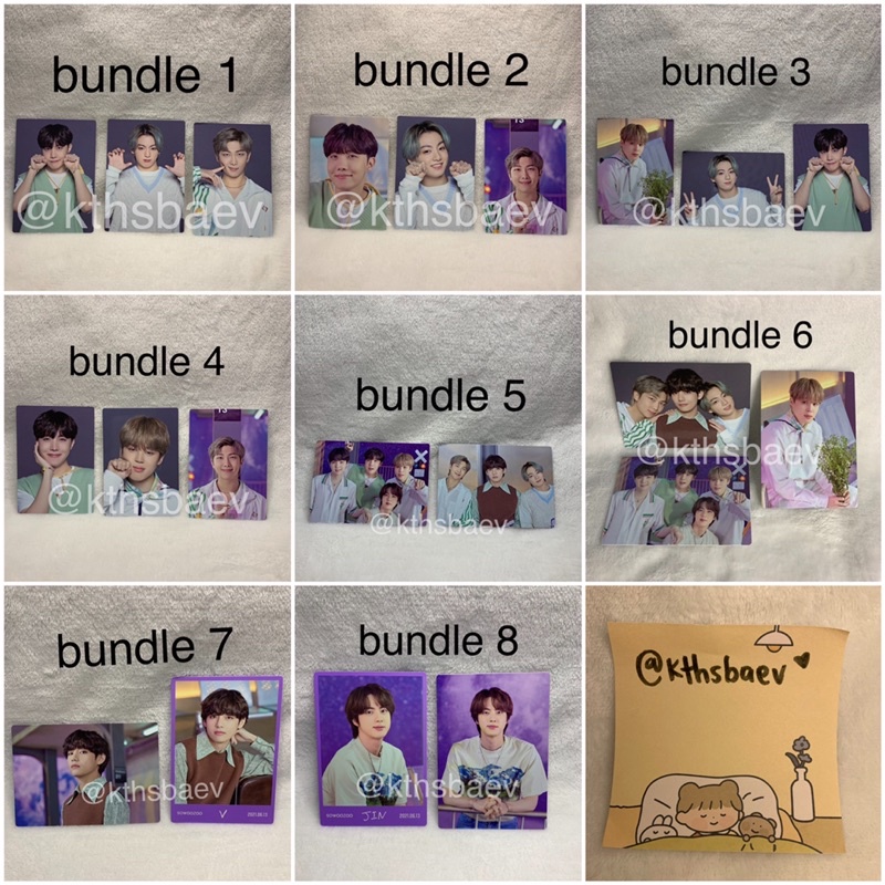 MPC MINI PHOTOCARD SOWOOZOO BTS NAMJOON SEOKJIN YOONGI HOSEOK JIMIN TAEHYUNG JUNGKOOK OFFICIAL