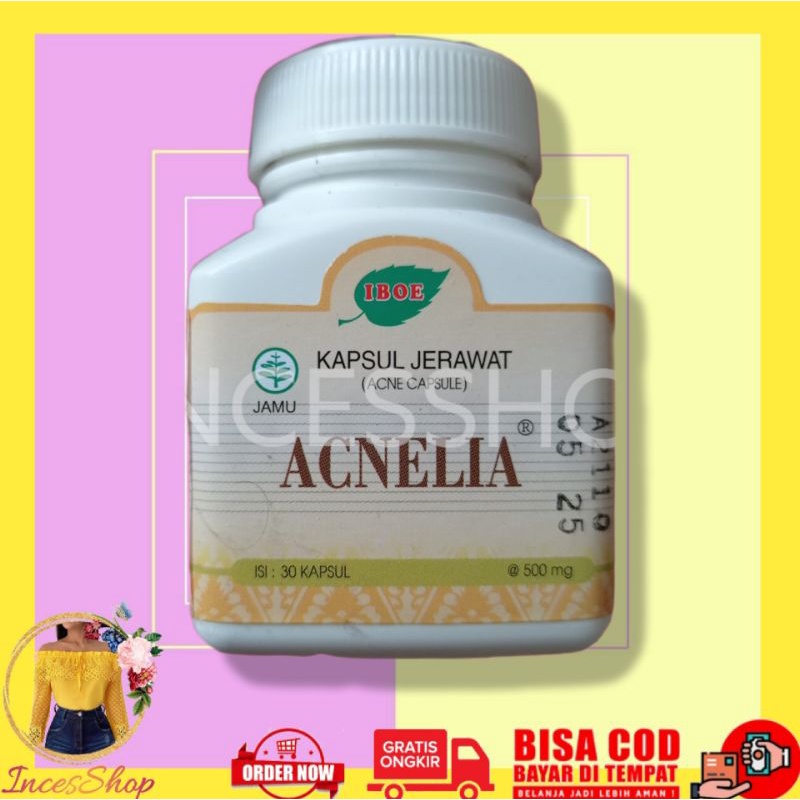 Kapsul ampuh obat jerawat herbal minum suplemen ACNELIA 1 botol @30 kapsul pontianak (BISA COD)