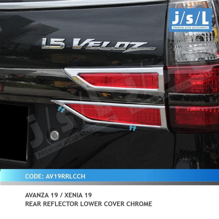 Cover Lampu Reflektor Avanza Xenia 2019 lower Chrome 2Pcs