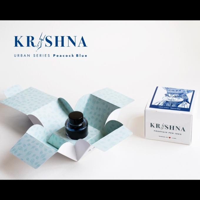 

---Terbartu--- Krishna Ink Urban Series Peacock Blue 30 ml