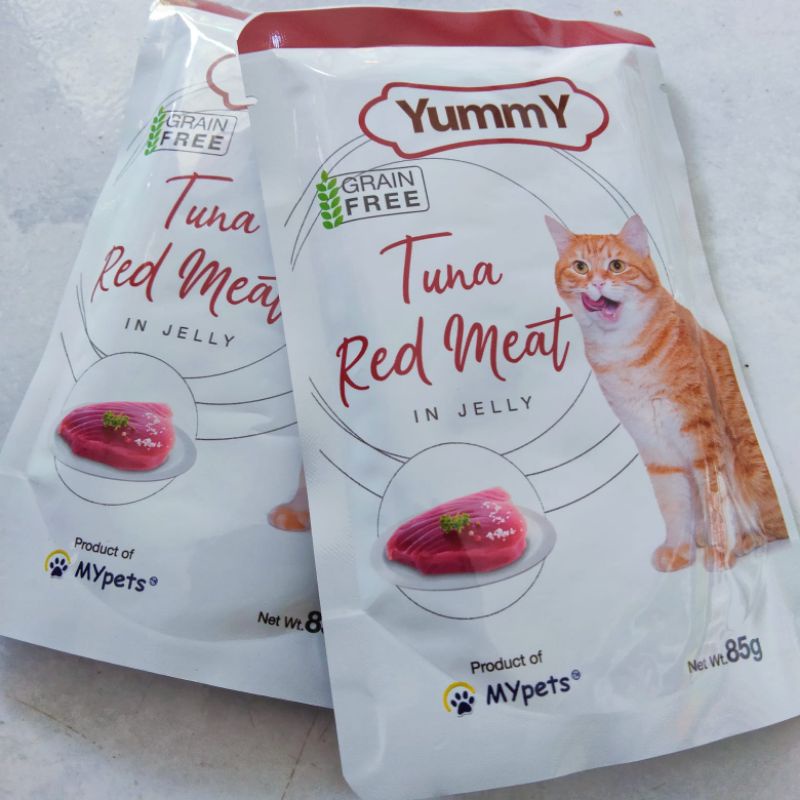 yummy cat sachet 85gr tuna read meat