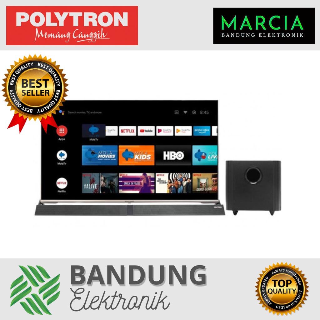 ANDROID TV POLYTRON 50" CINEMAX SOUNDBAR PLD 50BAG9953