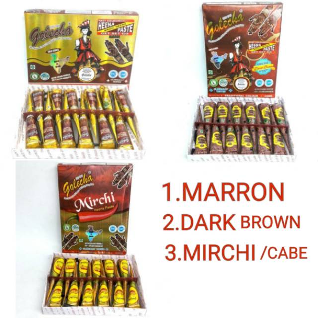 GOLECHA BPOM 4 Warna Hena Paste